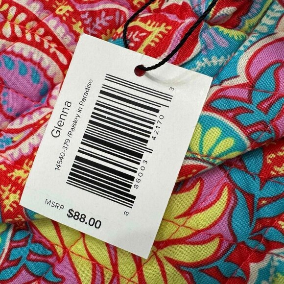 Vera Bradley Women's Glenna Shoulder Bag Zippered Paisley In Paradise Multicolor - Picture 7 of 11